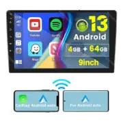 4G+64G Double 2 Din Android 13.0 CarPlay Car Stereo Radio 9" GPS Navi WIFI RDS