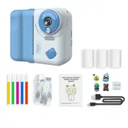 Blue 1080P 10X Zoom Children Digital Photo Camera High-Definition Photography Printable Photo Camera Toy Not Include Memory Card