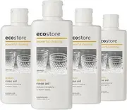 Ecostore Lemon Rinse Aid Pack of 4, For Clean Dishes Vanish and Streak Free, Cuts Through Grease, No Rinse Needed, Save Time, Sparkling Dishes, No White Residue, Plant and Mineral Based - 200 ml x4