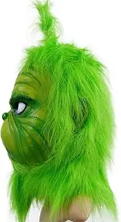 LePyCos Grinch Mask Glove Christmas Halloween Latex Deluxe Party Cosplay Props (mask4)