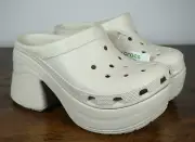 CROCS SIREN CLOG SLIP ON HEEL 208547-2Y2 BONE Women Size 9