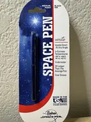 Fisher Stowaway Blue Space Pen Black Ink Medium Point Space Blue Pen Black Ink