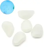 HQSGDMN 100 PCS Glow Pebbles, Glow in The Dark Rocks, Outdoor Decorative Luminous Stone for Sidewalks, Gardens, & Swimming Pools, Garden Yard Fish Tank Decor Mix Color (Color : White)