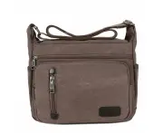 Retro Men's Canvas Shoulder Messenger Bag Crossbody Satchel Travel Bags Brown