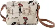 [Signare] Tapestry Crossbody Bag Small Shoulder Bag for Women with London Design