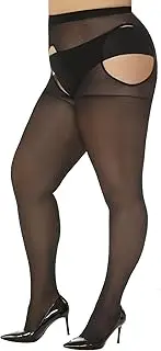 [WiliW] Suspender Pantyhose for Women Plus Size Garter Belt Sheer Tights Sexy Thigh High Stockings