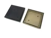2023 Matte Black shower grate waste Square tile insert New 100 mm waste