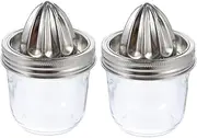 2pcs Manual Citrus Juicer Stainless Steel Handheld Fruit Juice Squeezer for Lemon Orange Manual Juice Maker