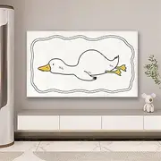 [TJSCFY] Tv Display Dust Cover Decorative Paintings Tv Screens Soft Universal Tv Enclosure Television Dust Proof Protect Tv Cover(69-75 inch,Q)