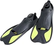 Snorkel Fins - Fins Swimming Flippers | Short Blade Training Swim Fins |Snorkel Fins with Adjustable Buckles | Snorkel Fins Full Foot Swim Flippers for Snorkeling, Diving, Swimming Supply