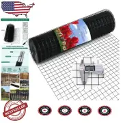Heavy-Duty Black Chicken Wire - PVC Coated 24x50 ft Mesh for Garden Protection