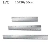 Dual Scale Ruler Ruler 1Pc Dual Scale Silver Straight Ruler High Quality
