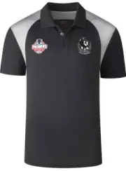 Collingwood Magpies 2023 AFL Mens Premiers Charcoal Polo Shirt