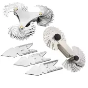 5 Pcs Thread Pitch Gauges Measure Tool Set,Stainless Steel Thread Gauges