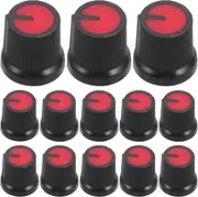 MINAOLULUS Guitar Parts 50pcs Plastic Volume Knobs 6mm Wh148 Potentiometer Control Knobs for Guitar and Bass