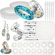 Bracelet Silicone Mould Ring Bangle Epoxy Resin Moulds Earrings Jewellery Making Artificial Dropper Resin Foils Set