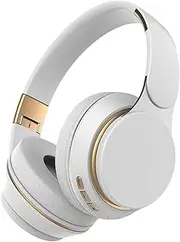 AsrMyjcx/Noise Canceling Headphones Earphone Foldable with Mic for, White, 7 x7.5X 3 inches