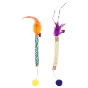 4 Pcs Silver Rattan Cat Toy Accessories for Indoor Cats Kitten Chew Toys