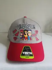 DC Comics Super Hero GIRLS RULE CAP Youth Size Baseball Adjustable Embroider Hat