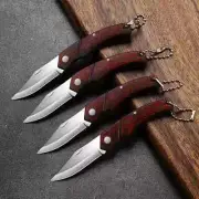Mini Knife, Mini Folding Knife, Multifunctional Small Knife With Wooden Handle
