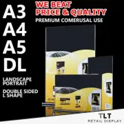 DL A5 A4 A3 Double Side Retail Sign Holder Display Stands Menu Poster Frame POS