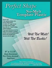Perfect Shape No Melt Plastic Template Sheet 4 ct 9" x 11.5" Applique Quilting