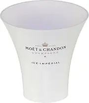 Moet & Chandon Ice Imperial Champagne Ice Bucket Trendy White Cooler for 0.75 l Standard or 1.5 l Magnum Bottle