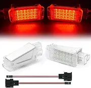 Pexorin 2Pcs LED Footwell Light Luggage Compartment Glove Box Lamps, for, A4 B5 B6 B7 B8 A3 A6 C6 C7 A5 R8 TT Q5 Q3 Q7 A1 A8 S3 RS6 Car Footwell Light(Passion Red 2)
