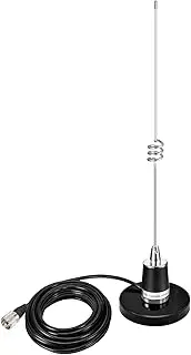 [Bingfu] Dual Band VHF UHF 136-174MHz 400-470MHz Mobile Radio NMO Antenna with 3.54inch Diameter Magnetic Base for Car Truck Ham Radio Amateur Radio Mobile Radio Two Way Radio Marine VHF Radio