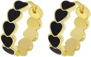 [Generic] Heart Hoop Earrings for Women Teen Girls Minimalist Hoop Earrings Heart Earrings