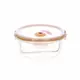 樂扣樂扣 輕鬆熱分隔耐熱玻璃保鮮盒/圓形/900ml