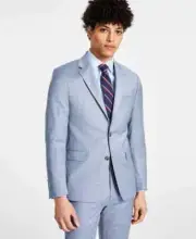 Calvin Klein Men's Skinny Fit Wool Blend Infinite Stretch Suit 44S 34W yno2923