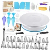 PCs Cake Decorating Kits, Baking Supplies Tools with Cake Stand 96 Blue
