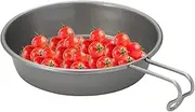 Camping Plates, Camping Vessels, Stainless Steel Pot, Outdoor Stainless Pot with Handle, Portable Camp Cookware 280ml, 95g, Retro Color for Camping, Hiking, Spades