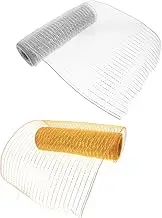 IMIKEYA 2 Rolls Rolls Mesh Ribbon of Soft Plastic for Wreaths Garlands and Craft Projects DIY Wreath Supplies to Enhance Decor and Create Elegant Displays
