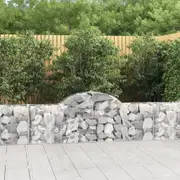 Arched Gabion Basket 200x30x60/80 cm Galvanised Iron vidaXL