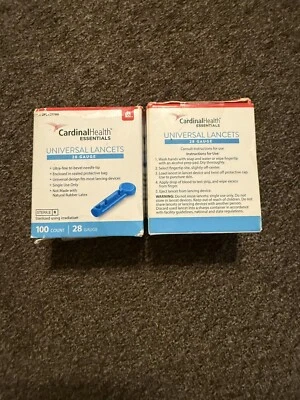 Cardinal Health Universal Safety Seal Lancets, 28G - 100/bx Two Boxes