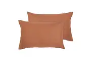 Ecology Dream Size 73 x 48cm Soft Sleeping Pillowcase Pair Clay Home Bedding