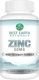 Zinc 50 mg Immune Support and Antioxidant Supplement, 100 Count