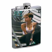 Oklahoma Pin Up Girls D9 Flask 8oz Stainless Steel Hip Drinking Whiskey