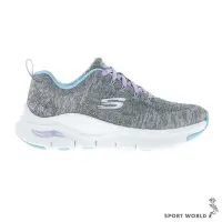 在飛比找Yahoo!奇摩拍賣優惠-Skechers 女鞋 慢跑鞋 寬楦 ARCH FIT 灰紫