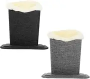 [GAROZATION] 2Pcs Plush Glasses Display Stand Stylish Eyeglasses Holder with Soft Lining for Home and Office Use Keeps Glasses Upright and Scratch present Option