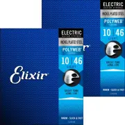 Elixir Electric Guitar Strings Polyweb Light .010-.046#12050 Set Of 2