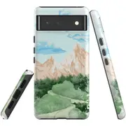 For Google Pixel 6 Case Tough Protective Cover Mountainous Nature