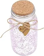 Mobestech Luminous Wishing Bottle Multipurpose Glass Storage Jar with Cork Stopper for DIY Projects for Decorative Use for Candy Drifting Perfume Storage