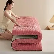 Thickened Japanese futon Mattress, Foldable Camping mat, Full-Size Guest Sleeping mat, Single and Double Mattress, Crawling mat, Student Dormitory Sleeping mat