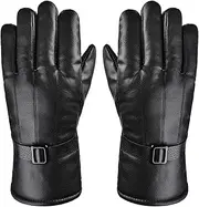 [Generic] Soft Warm Winter Gloves | Anti-Slip Waterproof Winter Gloves | Men's Cycling Gloves Ergonomic Cold Weather Gloves for Winter Cold Weather