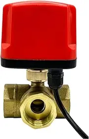 Brass Motorized Ball Valve 1inch 3 Way Motorized Electric Brass Three Line Or Two Line 1Pcs (Size : T Type, Color : 24VDC_CR02) (Color : 24vdc-cr02, Size : L Type) (Color : 220vaccr02, Size : T Type