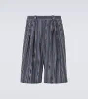 [King & Tuckfield] King & Tuckfield Striped wool Bermuda shorts 28 blue