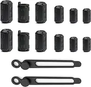 CLKE 10Pcs Clip-on Ferrite Ring Core, Anti-interference High-frequency Ferrite Core, Noise Suppressor Cable Clip with 3.5mm 5mm 7mm 9mm 13mm Inner Diameter for USB Data Speaker Cable